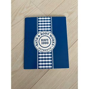 Bath & Body Works Flat Checkered Est. 1990 Blue Notebook